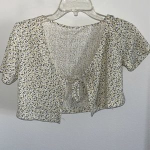 zara Super cute wrap tie top small